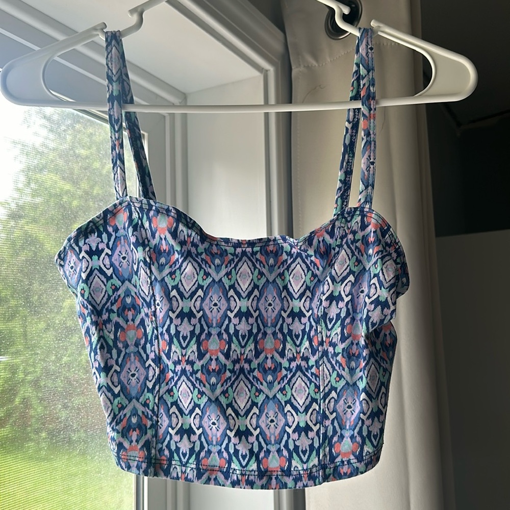 Hollister crop top tank, blue size M